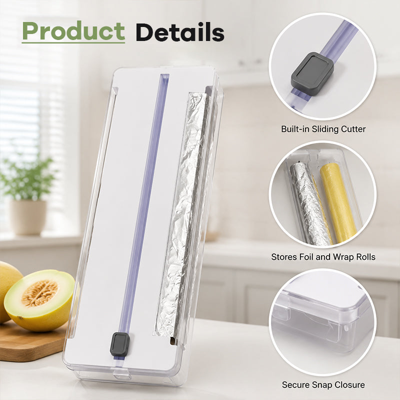 ✂️Kitchen Aluminum Foil Paper Plastic Wrap Storage Cutting Box