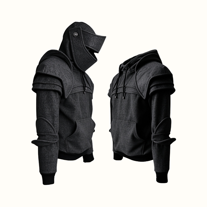 🛡️ Knight Cosplay Hoodie – Medieval Fantasy Streetwear Pullover!