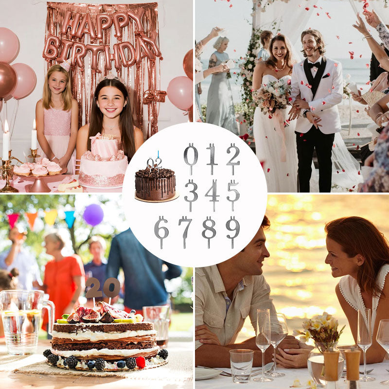 🎂Digital Birthday Cake Candle Holder Set