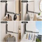 🧺 Space‑Saving Foldable Behind‑Door Hanging Storage Holder