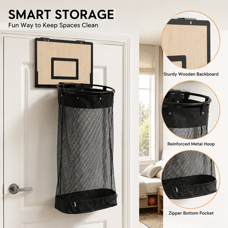 🏡🧺Wooden Wall-mounted Basketball Basket Hanging Door