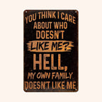 😂 Funny And Satirical Family Humor Metal Sign