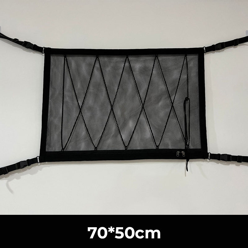 🚗 Car Storage Net Pocket | Ceiling Space‑Saving Mesh Organizer
