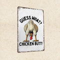 "Chicken Butt" Vintage Humor Sign 🐔 — The Ultimate Conversation Starter for Your Farmhouse Kitchen