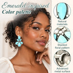 🌵 Bold Western Boho Turquoise Floral Drop Earrings | Unique Vintage Statement Jewellery
