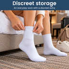 🧦 Hidden Zip Pocket Travel Socks | Discreet Secure Storage