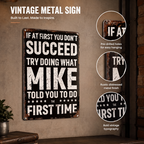 😄 Witty Distressed Vintage Metal Wall Sign, Funny Conversation‑Starter Plaque for Garage & Office