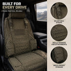🚗Camouflage Tactical Car Seat Cover With Storage Pockets