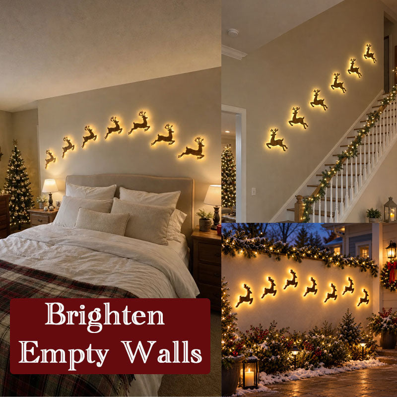🦌 LED Reindeer Wall Decorations – Day‑Night Glowing Christmas Wall Accent For Your Home