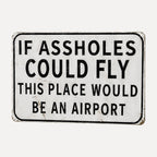 😏✈️ "If Assholes Could Fly, This Place Would Be an Airport" Sign