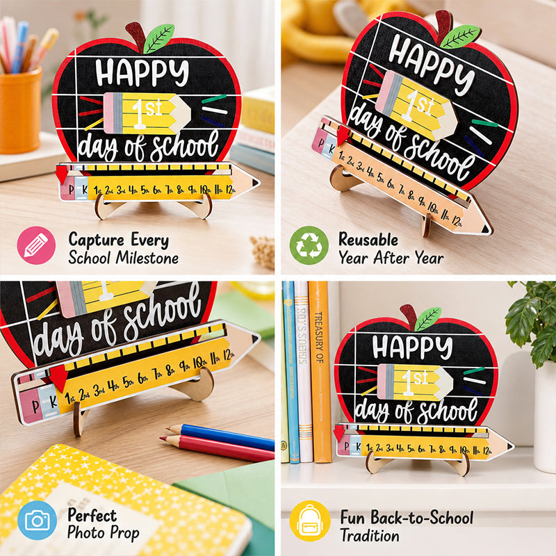 📚Reusable Back-to-School Milestone Board – Kids' Growth Photo Prop
