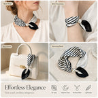 🤍 Magnetic scarf with a pearl – look elegant in seconds