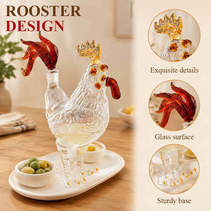 🐓 Rooster-Shaped Liquor Infusion Bottle — Quirky Star For Your Dinner Table!
