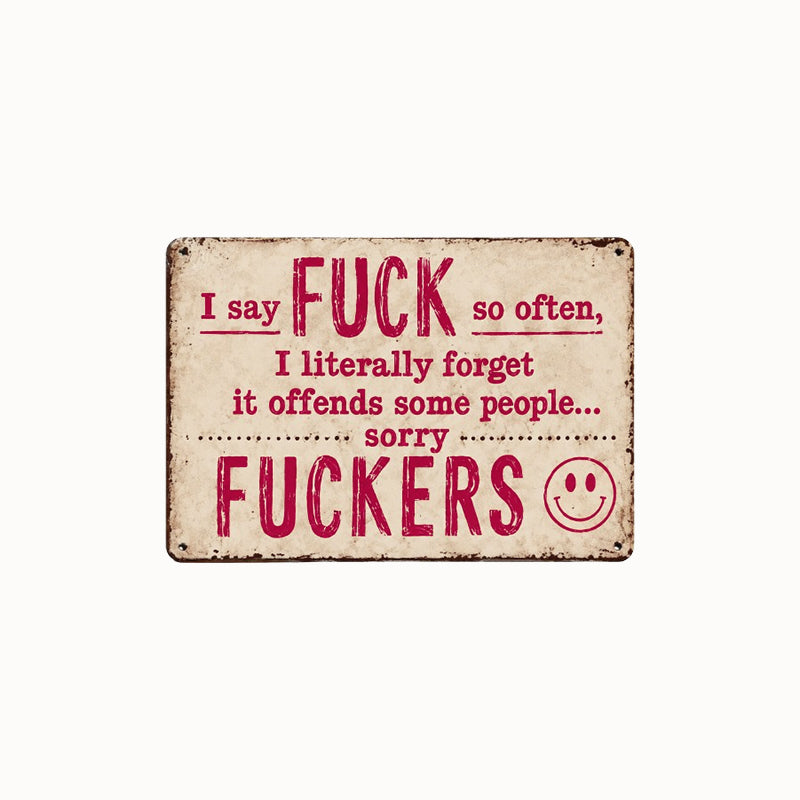😈 Funny Vintage Wall Sign