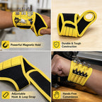 🛠️ Elegant Collectible Magnetic Wristband Tool Holder, Heavy-Duty Handmade Oxford Cloth Hardware Storage Wrist Band, Holiday Practical Gift for Handymen & Carpenters