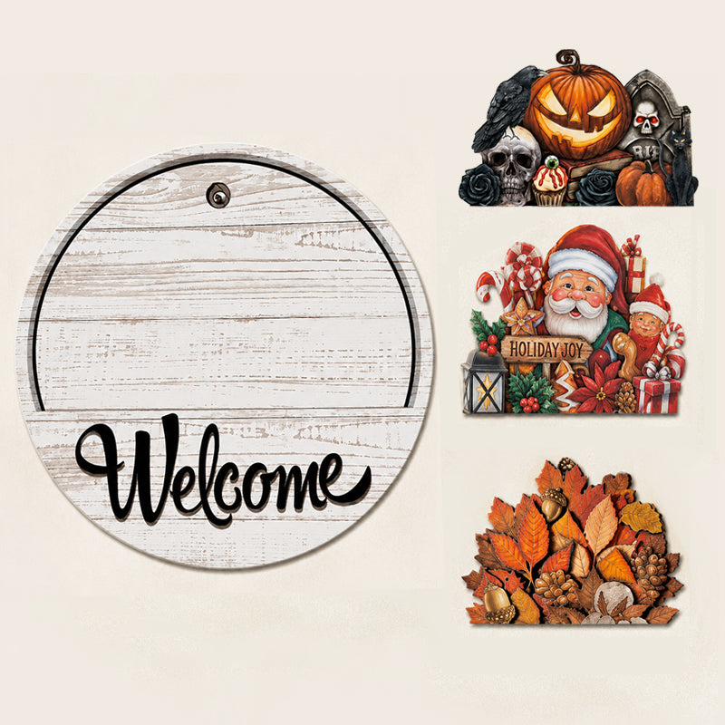 🎃 Magnetic Iron Welcome Sign