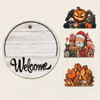 🎃 Magnetic Iron Welcome Sign