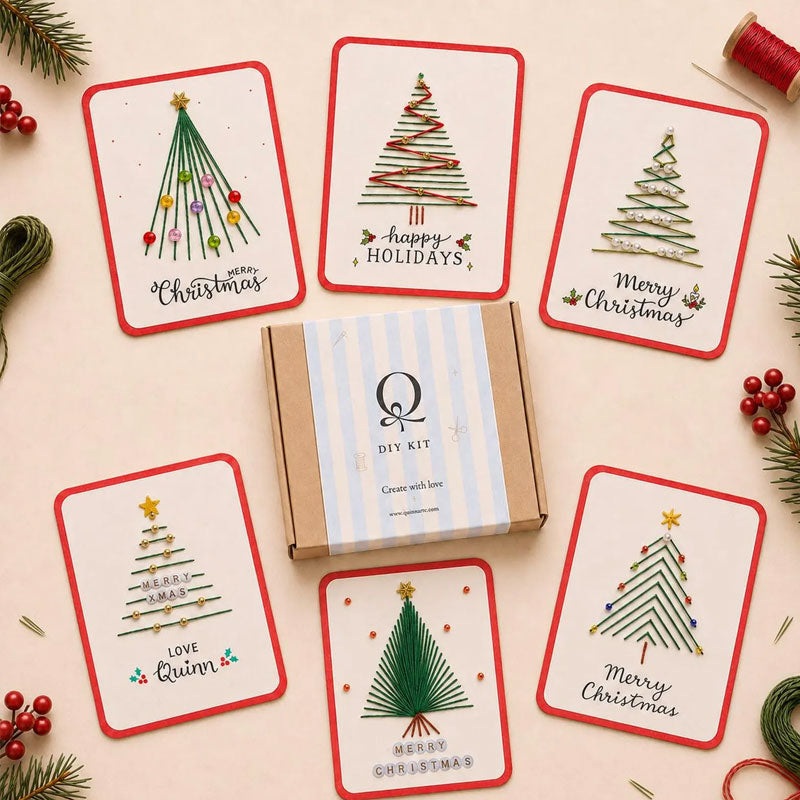 🧵 Cozy Family Christmas Craft Kit, Create Keepsake‑Worthy Handmade Christmas Cards for Gifting