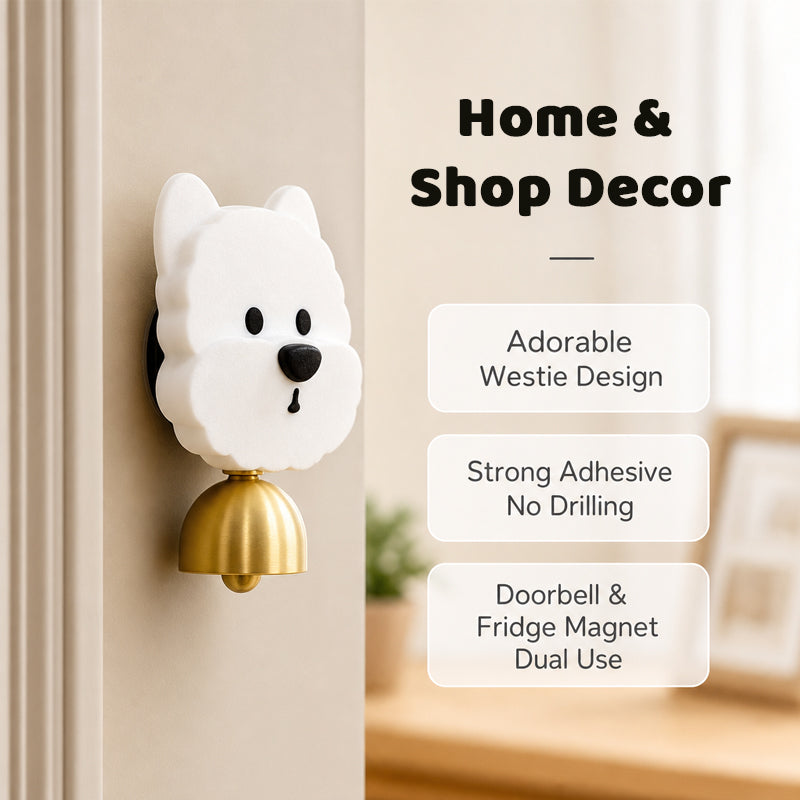 🐶 Cute West Highland White Terrier Adhesive Doorbell & Fridge Magnet
