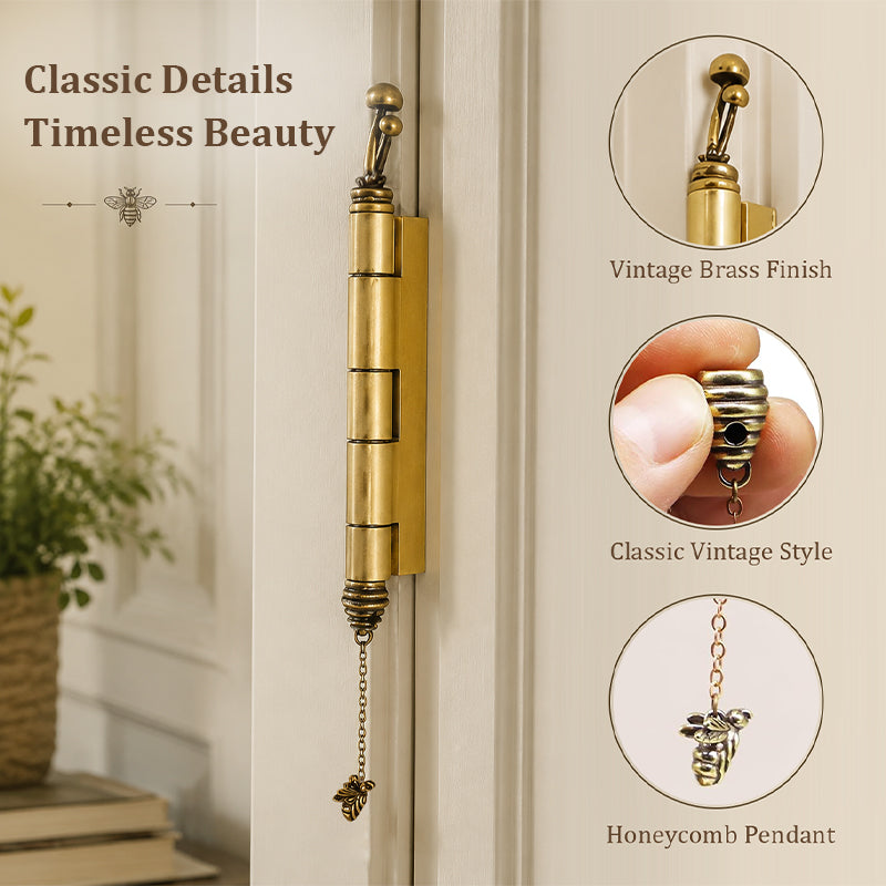 🐝🍄 Handmade Elegant Collectible Whimsical Bee & Mushroom Magnetic Door Stopper, Retro Vintage Decorative Home Functional Holiday Ornament