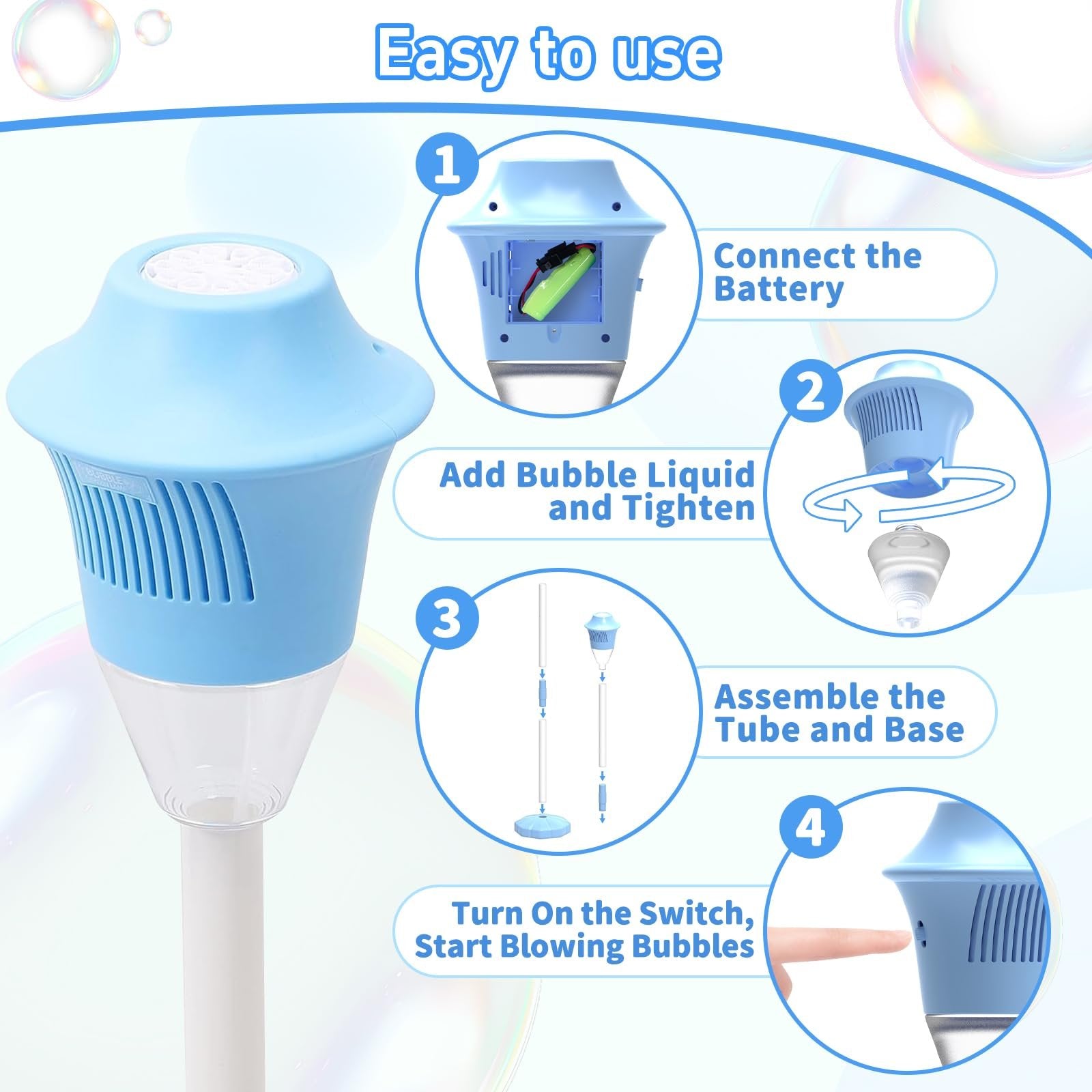 🎈50% OFF NOW ! ⚡ Automatic Handheld Bubble Machine for Kids – One-Touch Operation, Rich Bubbles & Portable Design