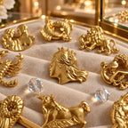 ♈ Vintage Zodiac Sign Brooch – Personalised Astrology Accessory!