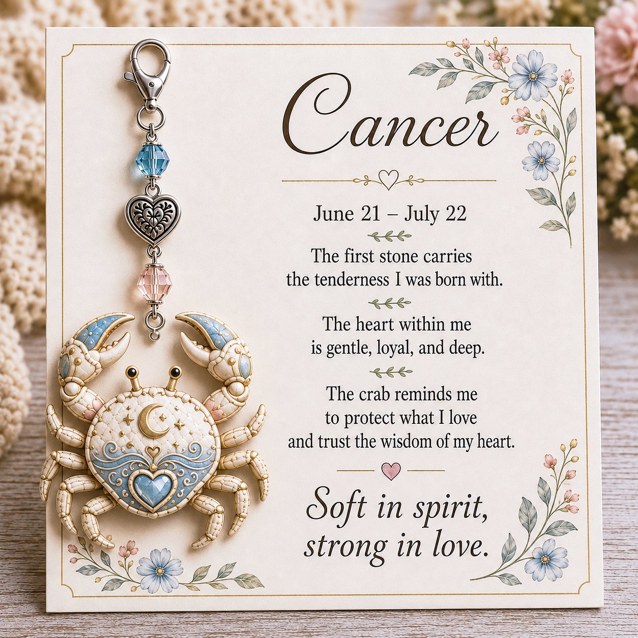 🌙Carry Your Zodiac Magic Every Day ✨ | Meaningful Birthstone Charm Keychain Gift