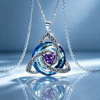 ✨Birthstone Celtic Trinity Knot Necklace – Meaningful Symbol of Love & Connection ❤️