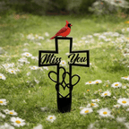 🐦LAST DAY SALE -💖Metal Cemetery Memorial Plaque for Remembrance✝️