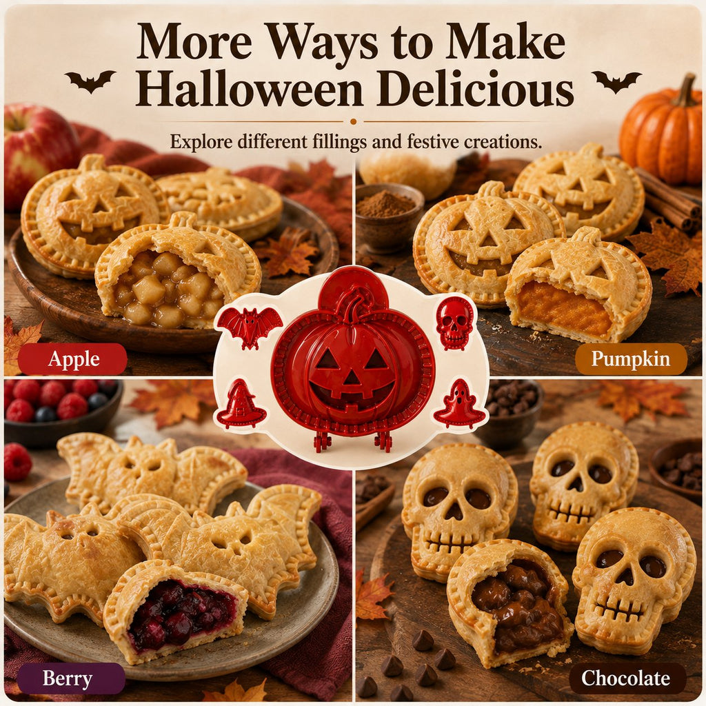 🎃 Spooky Halloween Hand‑Pie Press Set | 8 Unique Spooky Shapes for Festive Party Pastries