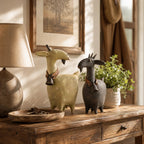 🔔 Farmhouse Goat Figurine Set, Charming Home Accent & Unique Housewarming Gift