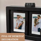 Rotating Mini Photo Album Frame – Flip Display for Instant Photos & Photo Cards📸