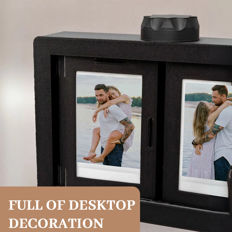 Rotating Mini Photo Album Frame – Flip Display for Instant Photos & Photo Cards📸