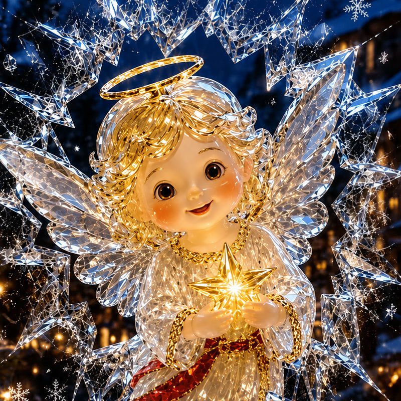 🎅 Sparkly Crystal Santa Decor｜Magical Christmas Window Display