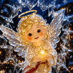 🎅 Sparkly Crystal Santa Decor｜Magical Christmas Window Display