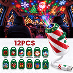 🎄Christmas Car Projection Light | Festive Holiday Projector for Vehicle & Home