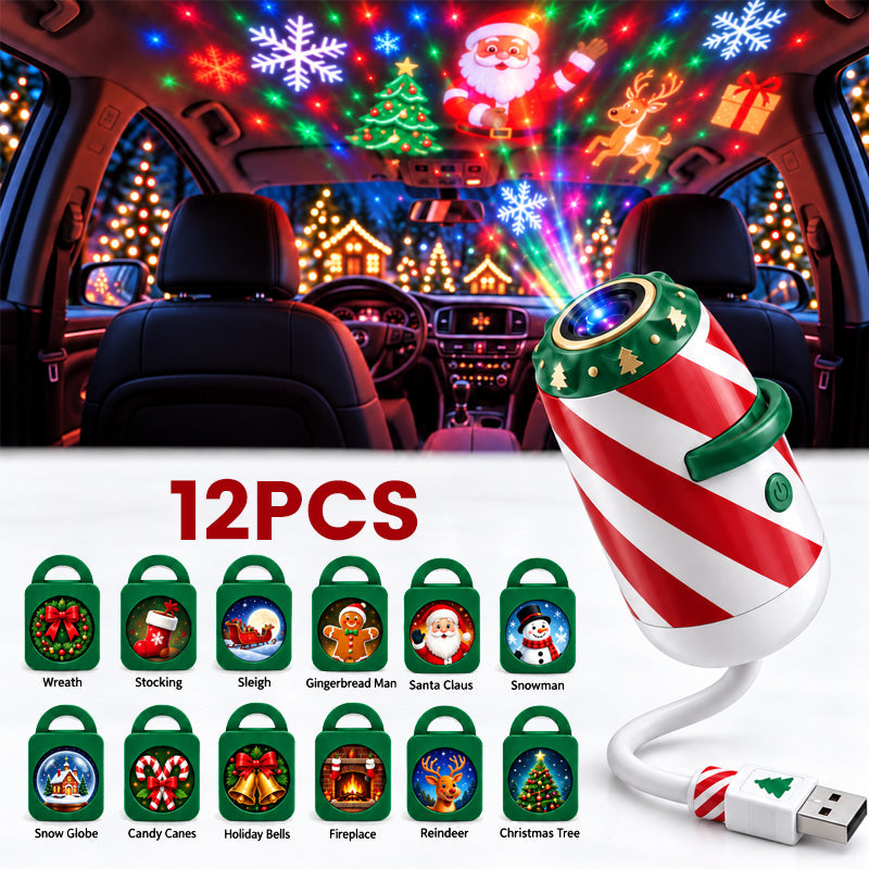 🎄Christmas Car Projection Light | Festive Holiday Projector for Vehicle & Home