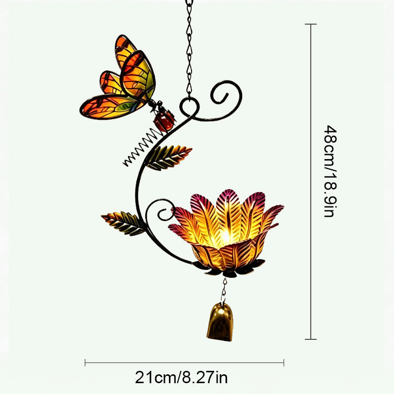 🦋 Butterfly Bird‑Feeder Wind Chime 🌼 Whimsical Garden Hanging Decor
