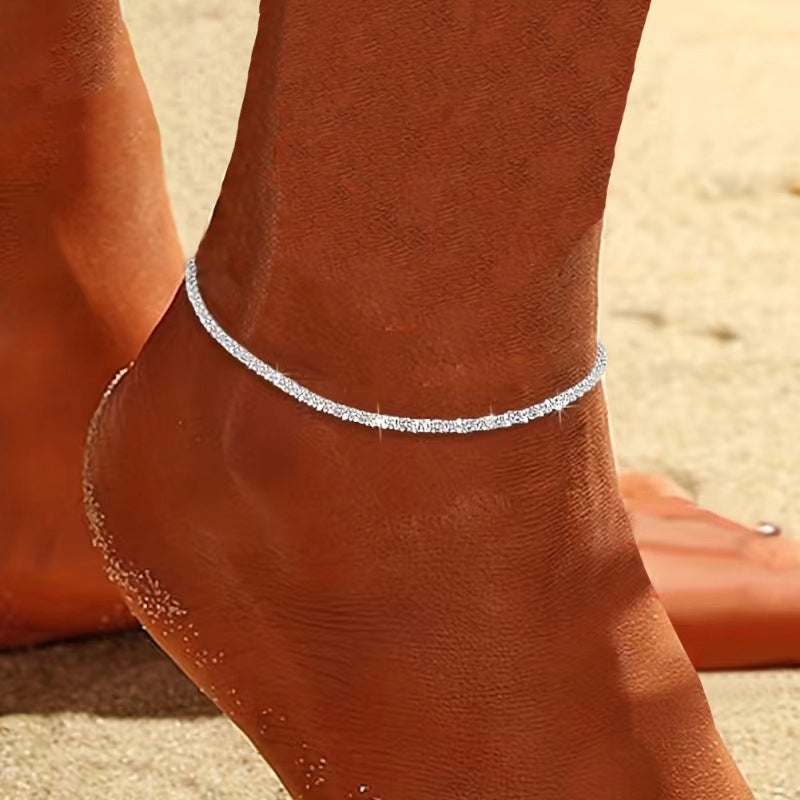 Sparkle Anklet Collection ✨ | Minimalist Foot Jewelry