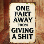 😆 Sarcastic Quote Vintage Metal Wall Sign, Funny Cheeky Wall Decor for Man Cave Garage Bar