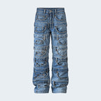 Multi-Pocket Utility Jeans 🧵