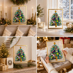 🎄✨ Handmade Elegant Collectible Crystal Beaded Tabletop Christmas Tree, Sparkling Gem Pearl Holiday Home Decor