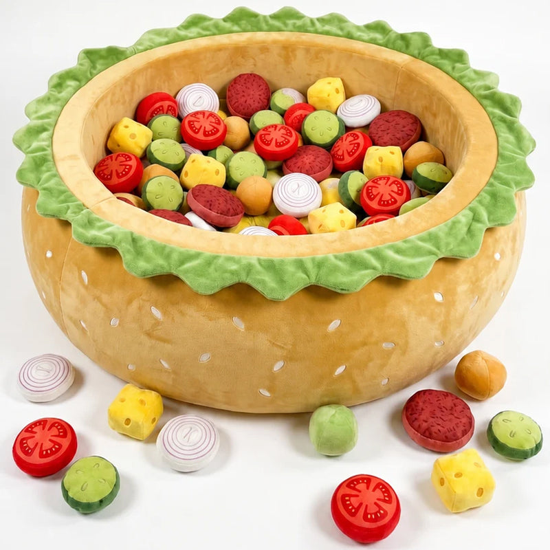 🍔 Elegant Collectible Hamburger Shaped Pet Cave Bed | Novelty Plush Holiday Home Decor Gift for Pet Lovers