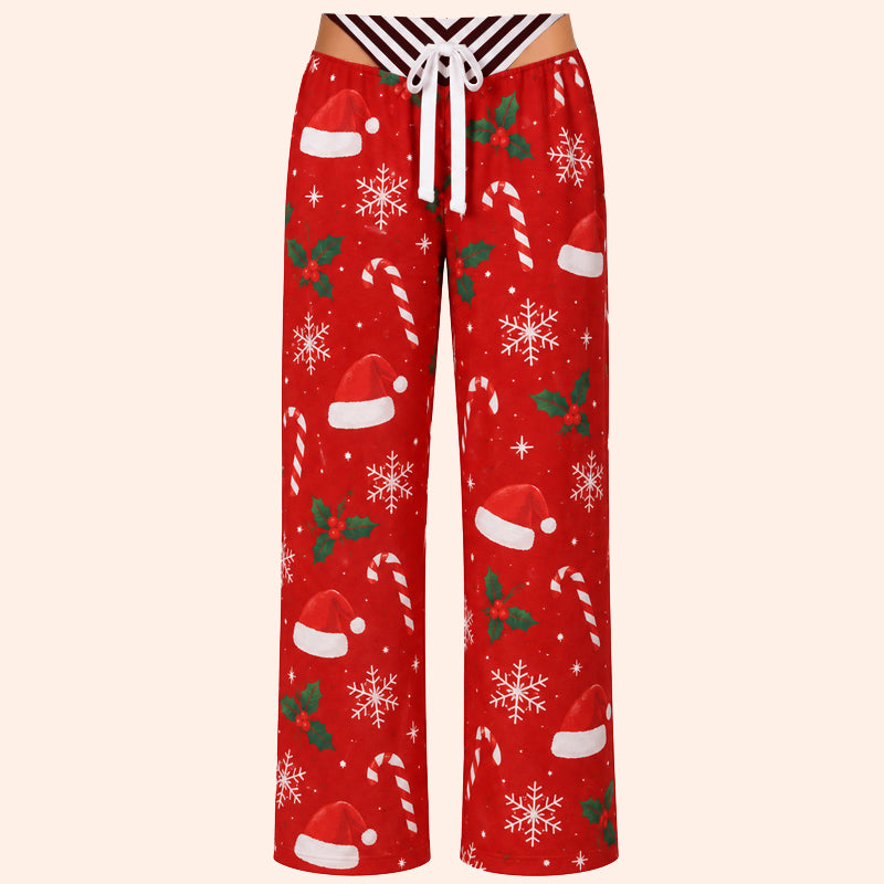 🎄 Christmas Lounge Pants – Playful Festive Print Loungewear for Holiday Nights