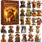 🐮 2026 Highland Cow Advent Calendar | 24‑Day Collectible 3D Figure Christmas Countdown