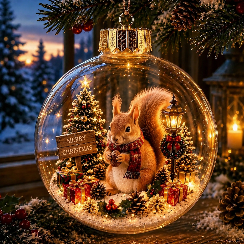 🎄 Winter Animal Spherical Holiday Accent