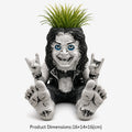 🤘 Rock‑On Gesture Face Succulent Planter, Quirky Rock‑and‑Roll Plant Pot