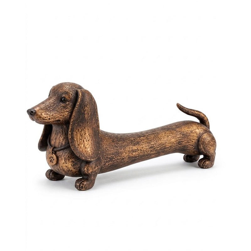 🐶 Dachshund Decor Figurine ✨ Charming Tabletop Accent for Shelves & Desks