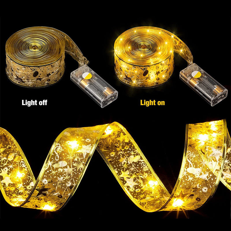 🎄 Christmas LED Ribbon Lights | Festive Glow for Your Holiday Tree