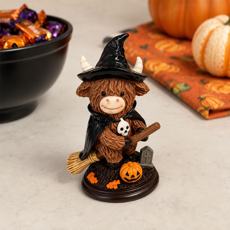Halloween Highland Cow Witch Ornament🎃🐄